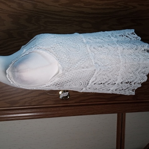 INC International Concepts White Lace Tank Top - Picture 7 of 9